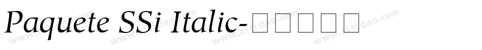 Paquete SSi Italic字体转换